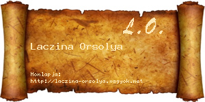 Laczina Orsolya névjegykártya